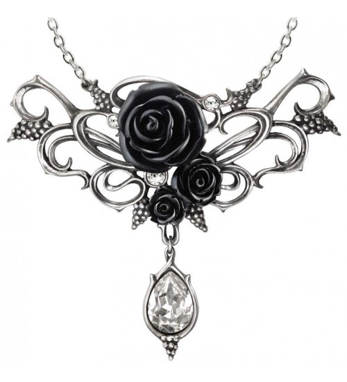 Bacchanal Black Rose Victorian Necklace