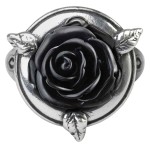 Sub Rosa Black Rose Gothic Poison Ring