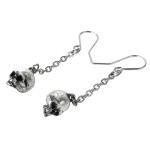 Deadskull Pewter Skull Drop Gothic Earrings