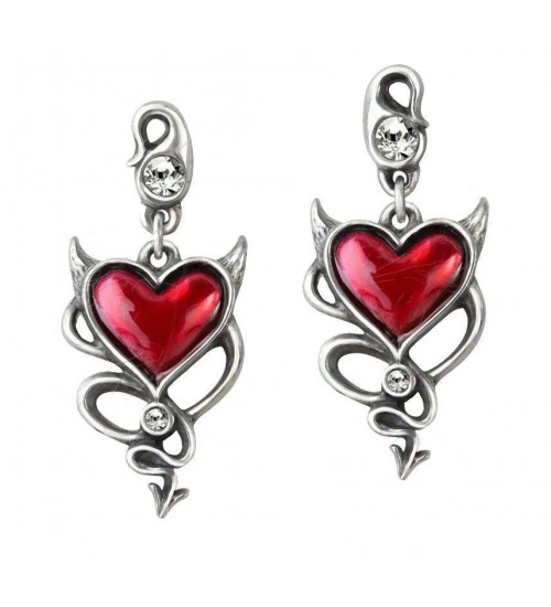 Devil Heart Earring Pair