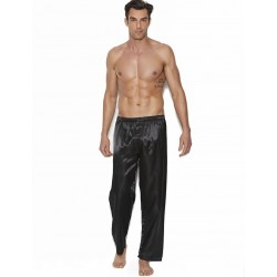 Black Satin Unisex PJ Pants