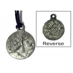 Aquarius Zodiac Pewter Necklace