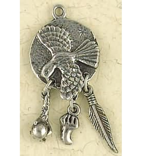 Hawk Animal Spirit Pewter Necklace