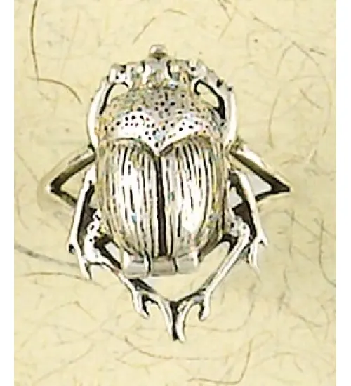 Scarab Sterling Silver Poison Ring