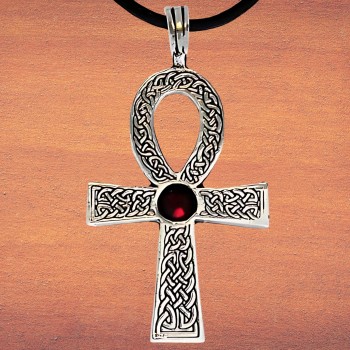 ankh with celtic knots pendant