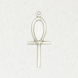 plain ankh pewter necklace