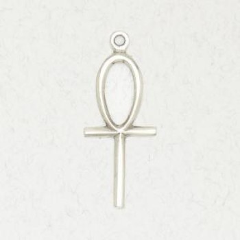 plain ankh pewter necklace