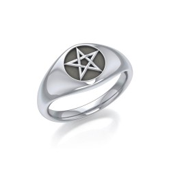 Pentagram Signet Ring - Pentacle Talisman