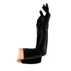 Black Velvet Opera Gloves