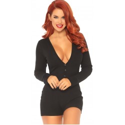 Cozy Black Romper Long Johns