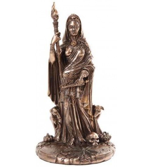 Hecate Greek Goddess of the Crossroads Bronze Resin Statue