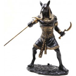 Seth Warrior Egyptian God Statue in Black