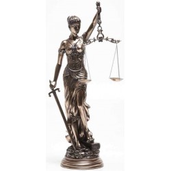 Lady Justice 31 Inch Statue in Bronze Resin