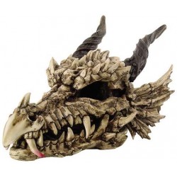 Dragon Skull Large Bone Resin Statue