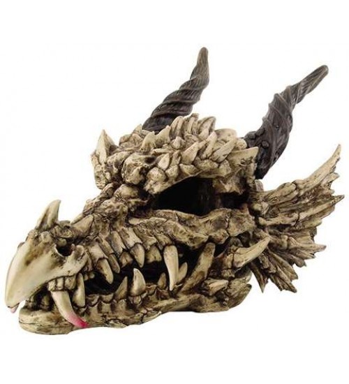 Dragon Skull Large Bone Resin Statue