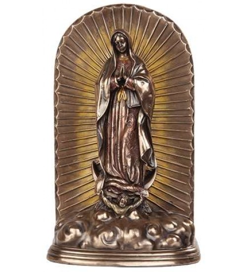 Our Lady of Guadalupe Bronze Memorial Urn