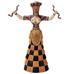 cretan minoa snake goddess statue