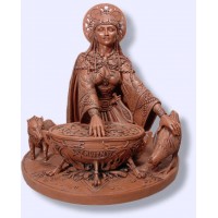 Cerridwen Cauldron 8.5 Inch Celtic Goddess Statue