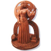 Brigit Goddess of the Hearth Small Candle Holder Statue