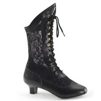 Victorian Dame Black Lace Boots