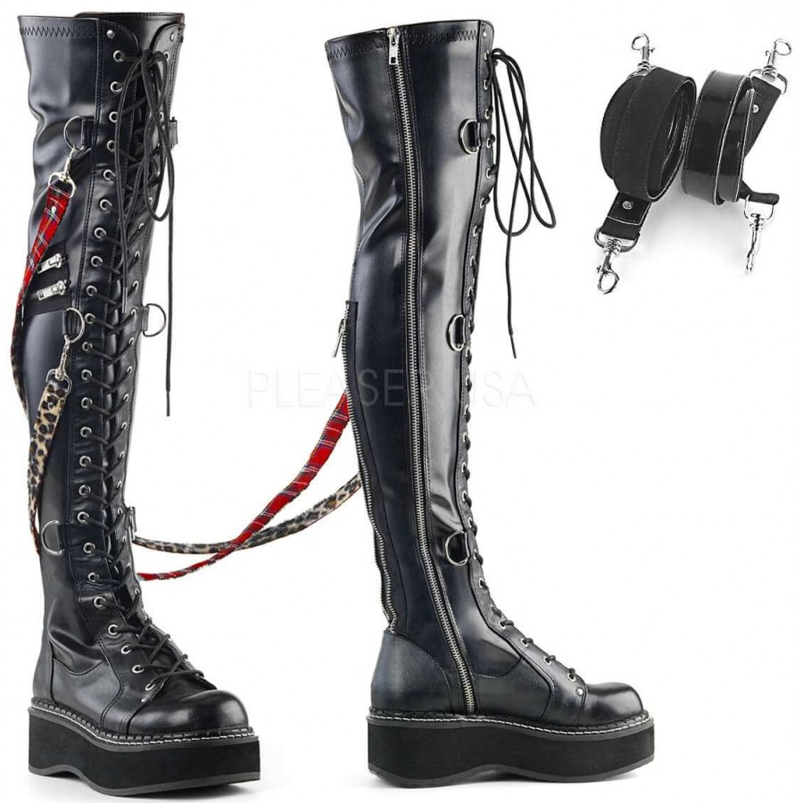leather goth boots