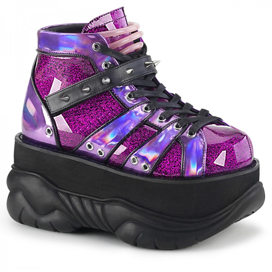 holographic platform shoes