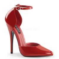 Red D-Orsay Domino High Heel Pump