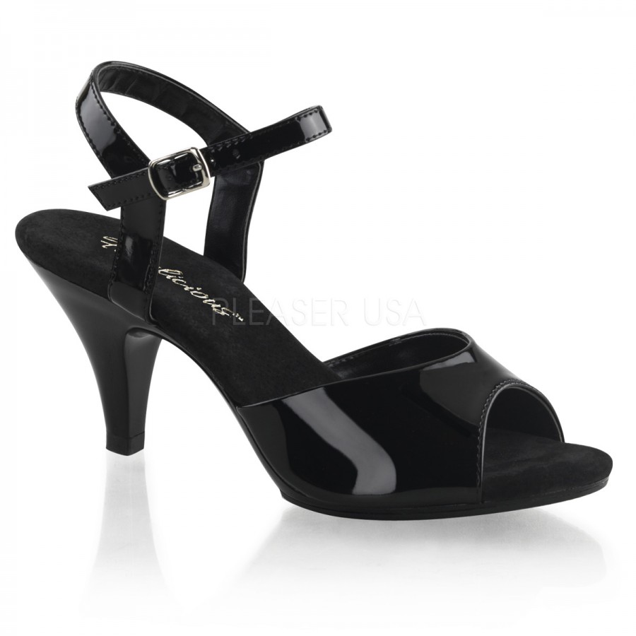 black shoes 3 inch heel