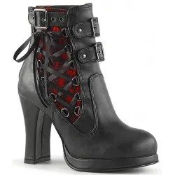 Corset Laced Crypto Gothic Ankle Boots