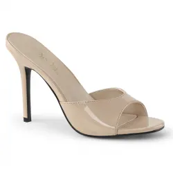 Classique Nude Faux Leather 4 Inch Mule