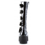 Trashville Buckled Up Unisex Patent Knee Boots