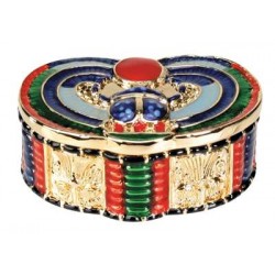 Winged Scarab Jeweled Box