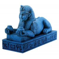 Amentohep III Sphinx Blue Faience Finish Statue