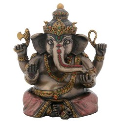 Sitting Ganesha Bronze Resin Statue