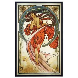 Arts Dance Alphonse Mucha Stained Glass Art Panel