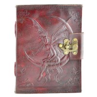 Fairy Moon 8 Inch Leather Journal with Latch