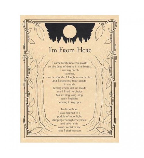 I Am From Here Parchment Poster