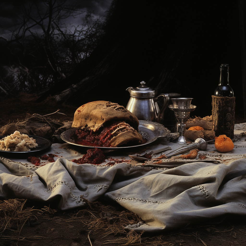 leaving a food offering for the dead is a pagan practice